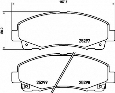 HELLA PAGID 8db355019601 -  Комплект тормозных колодок, дисковый тормоз